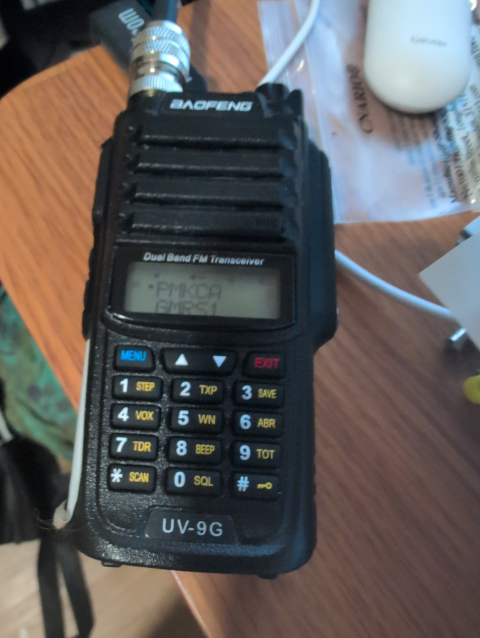 photo of a Baofeng GMRS handy-talkie
