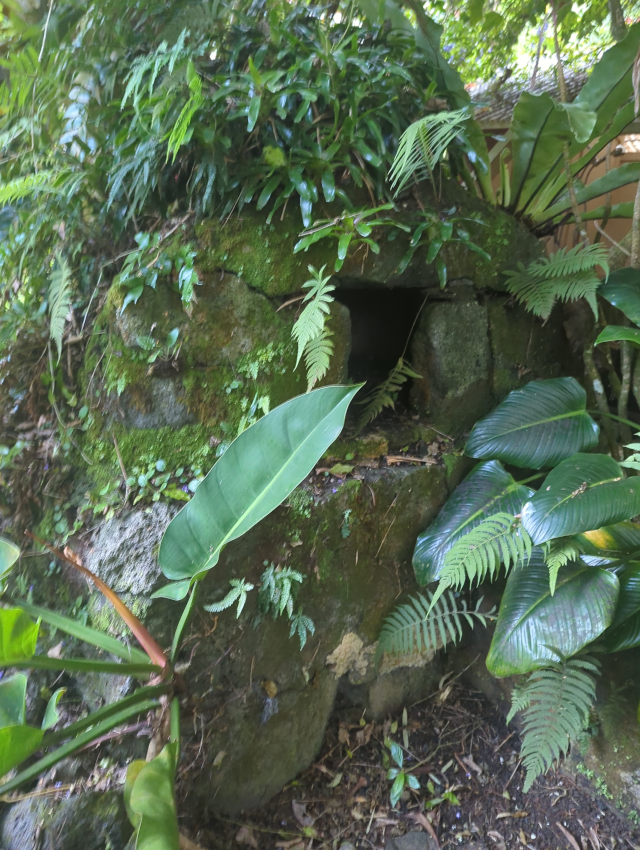 photograph of an ancient stone outdoor oven