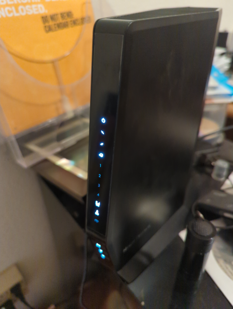 photo of a Netgear cable modem router
