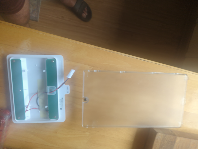 photo showing the interior light assembly from our refrigerator