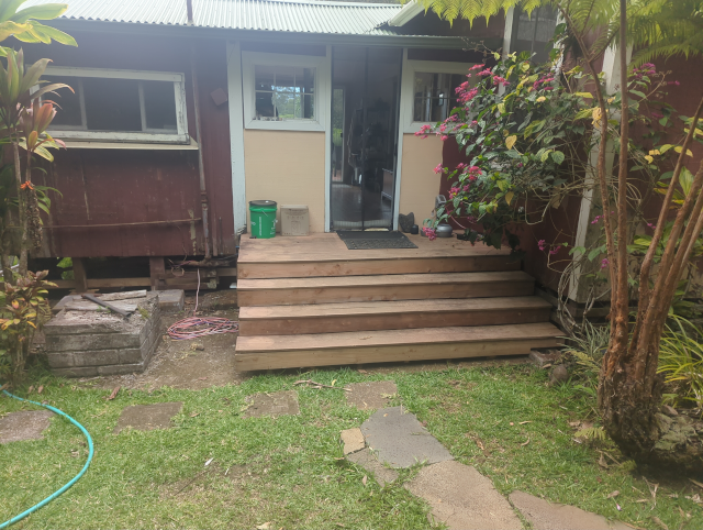 photo of the front steps "finished"