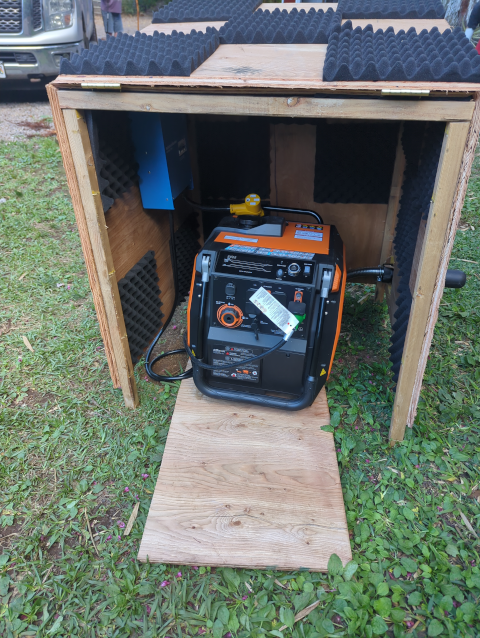 photo of the generator house complete, ready for testing