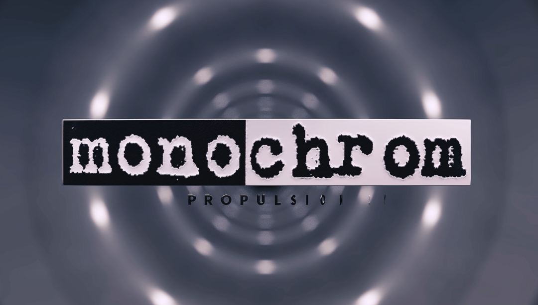 screen shot of the opening frames of Hacking at Leaves showing the filmmaker's 'monocrom' logo