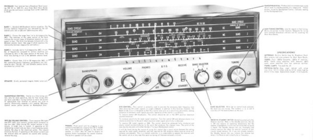 photo of a Hallicrafters AC/DC shortwave radio receiver