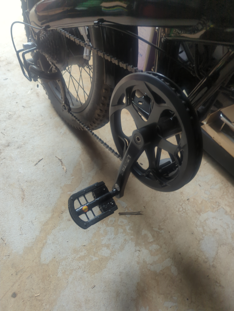 photo of my Lectric XP 3.0 ebike showing the new crank and pedal