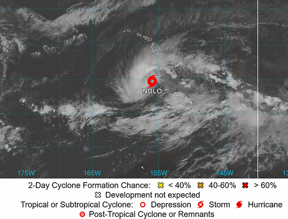screenshot of the NWS page for soon-to-be Hurricane Nolo