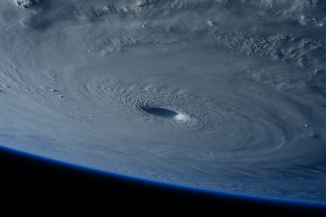 NASA photo of a hurricane as seen from space