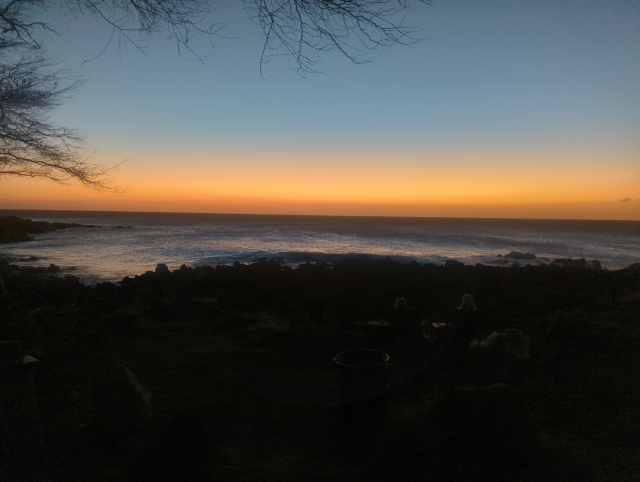 photo of the sun setting at Kapa'a Beach